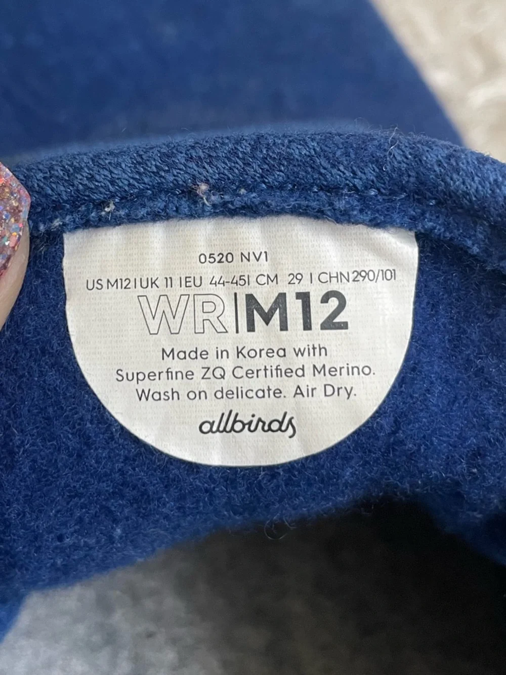 allbirds Men's Wool Runners Blue Sneakers